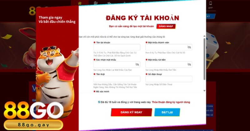 Đăng ký 88GO - Chơi game online thắng lớn
